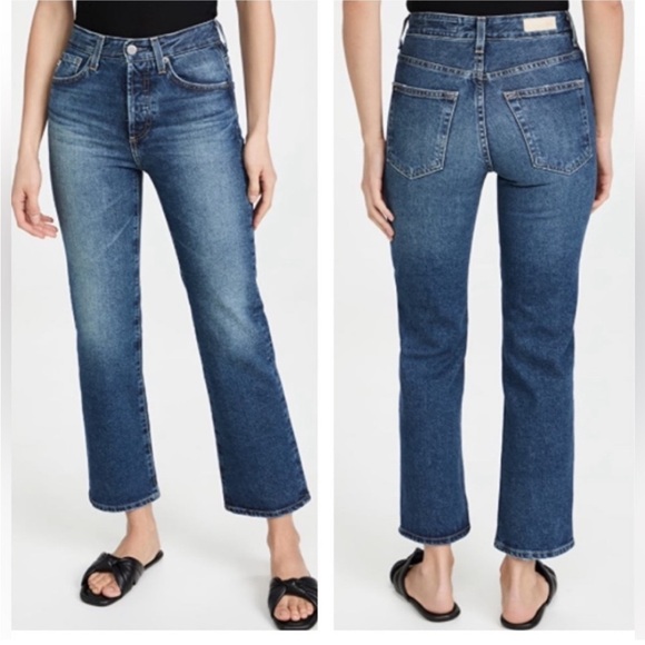 NWT Adriano Goldschmied AG Kinsley High Rise Pop Crop Volt Jeans